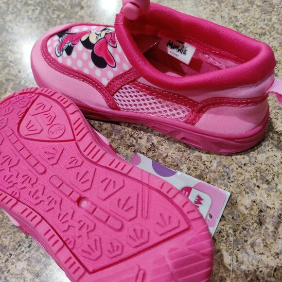 Disney Junior Girls Minnie Mouse Water Shoes Pink Large 9/10 NWT - Picture 5 of 5